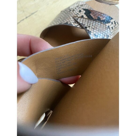 NORDSTROM rack "Polly" espadrille sandals Womens Size 9.5 NEW snakeskin print - Picture 7 of 8